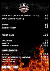 Menu Chez kerker - Les menus
