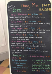 Menu Chez Max - Exemple de menu