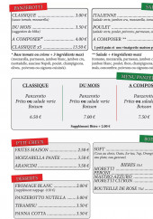 Menu Chez Mike - Le panzerotti, salades, desserts,...