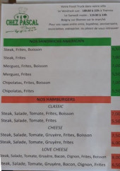 Menu Chez Pascal - sandwiches, hamburgers