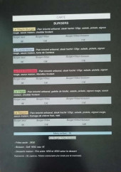 Menu Chez Steph - Les burgers