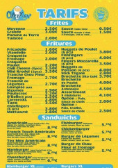 Menu Chez Xav - La carte