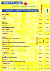 Menu Choco Pizz' - Les pizzas base tomate