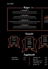 Menu Coeur de Breizh - Burgers, formules et suppléments 