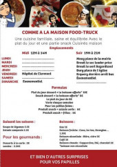 Menu Comme A La Maison - Emplacements, formules, boissons,...
