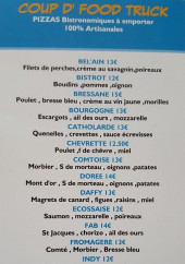 Menu Coup d' food - Pizzas