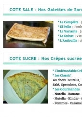 Menu Crêpes Troopers - Les galettes de sarrasin et crêpes sucrées