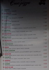 Menu Croc' Pizza - Pizzas