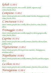 Menu Delice Pizzas - Les pizzas suite