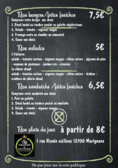 Menu Délices et Saveurs - Les plats à la carte