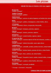 Menu Dream Pizz - Les pizzas