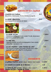 Menu Escale Réunion - la carte