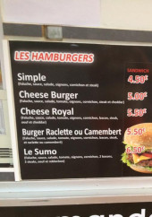 Menu Friterie du Galopin - Hamburgers 