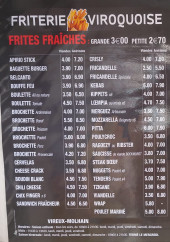 Menu Friterie Viroquoise - Les frites fraîches