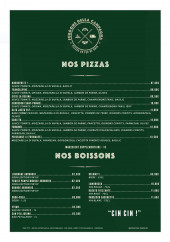 Menu Furgone Della Campagna - Les pizzas et boissons