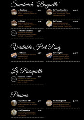 Menu GoûT'Moi - Sandwiches, hot dogs, barquettes,...