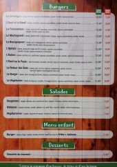 Menu Green Burger - Burgers, salades, menu enfant,...