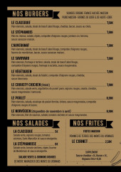 Menu John's Truck - Burgers, salades et frites