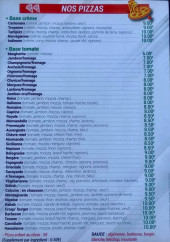 Menu Joy Pizz’ - Les pizzas