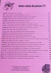 Menu Juju Pizza 2 - Les pizzas