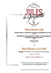 Menu Jules la Grignotte - Le menu burger à 10€ et menu bistrot à 12€