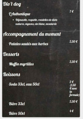 Menu Just Diots Eat - Le diot'dog, accompagnements, desserts et boissons