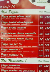 Menu Kamion du pont de l'arc - Les pizzas (suite)