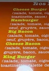 Menu King burger - les burgers et frites