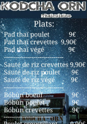 Menu Kodcha Orn - La carte