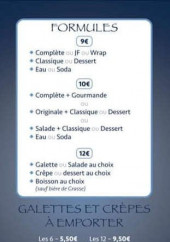 Menu L'Atelier Breton - formules