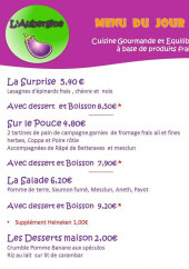 Menu L'Aubergine mobile - Un exemple de menu