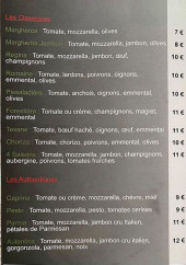 Menu L'Autentica - Les pizzas