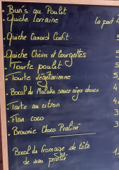 Menu L'épicerie ambulante - Exemple de menu du jour