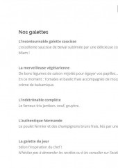 Menu L'instant caennais - Galettes et crêpes 