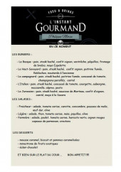 Menu L'instant gourmand - Les burgers, les salades et les desserts