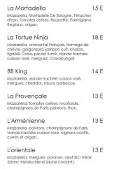 Menu La calabraise - Les pizzas base tomates