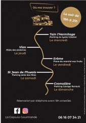 Menu La Capsule Gourmande - Emplacements