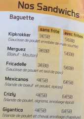 Menu La ch'tite - Sandwiches