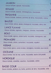 Menu La Chariotte A Pizza - Les pizzas