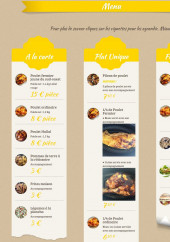 Menu La cocotte mobile - Menus