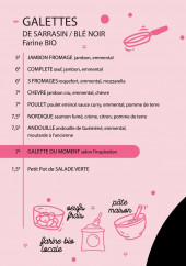 Menu La Crêperie De Jeanne - Galettes