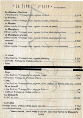 Menu La Flambée d'Alex - Tartes flambées