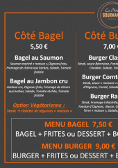 Menu La Note Gourmande - Les bagels, burgers et salades