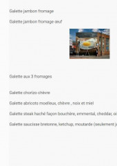 Menu La petite crêperie ambulante - Galettes et crêpes