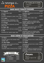 Menu La remorque à Pizza - Les pizzas