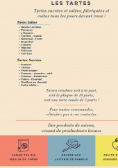 Menu La tarte rit - Tartes