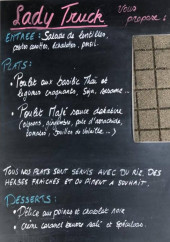 Menu Lady Truck - Exemple de menu