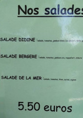 Menu Le Diablotin - Salades