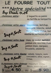 Menu Le Diablotin - Spécialités 