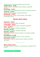 Menu Le Feu de Bois - Les pizzas suite
